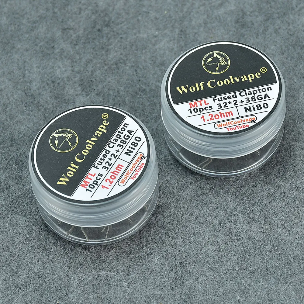 Wolfcoolvape NI80 سلك تسخين مد - مراجعة Clapton Wire Pre Built وسعره