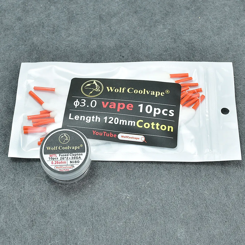 Wolfcoolvape NI80 سلك تسخين مد - مراجعة Clapton Wire Pre Built وسعره